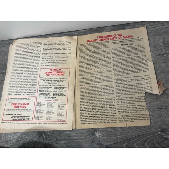 Vintage Newspaper Vote for the Marxist-Leninist Candidates Paperback 1980 - Picture 4 of 5